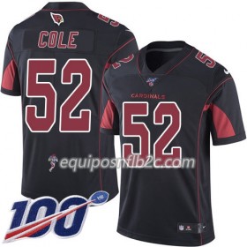 Camiseta Hombre NFL Arizona Cardinals Mason Cole 52 Nike Negro 100th